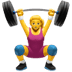 🏋️‍♀️ woman lifting weights display on Apple